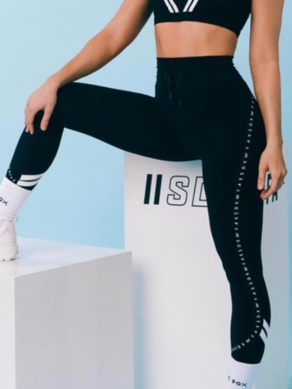 White Fox Boutique x Sarah’s Day Black Dominate Leggings
